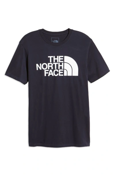 The North Face Half Dome Logo Graphic Tee In Aviator Navy