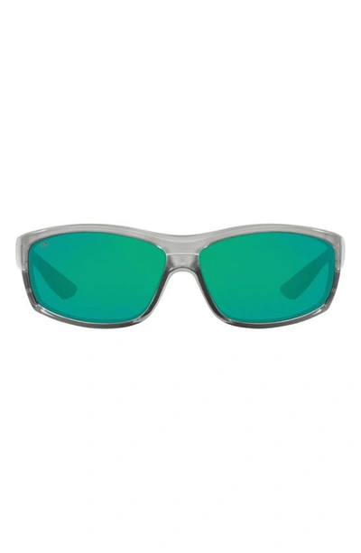 Costa Del Mar 65mm Polarized Sunglasses In Shiny Silver