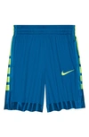 Nike Kids' Elite Basketball Shorts In Green Abyss/volt