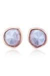 Monica Vinader Siren Semiprecious Stone Stud Earrings (nordstrom Exclusive) In Blue Lace Agate/ Rose Gold