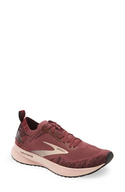 Brooks Levitate 4 Running Shoe In Nocturne/ Coral/ Zinfandel