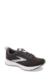 Brooks Revel 4 Hybrid Running Shoe In Black/ Oyster/ Silver