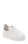 Ash Moby Platform Sneaker In White/ Roccia Leather