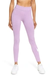 Nike Sportswear Swoosh Leggings In Violet Shock/ White