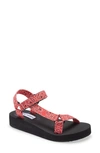 Steve Madden Henley Sandal In Red Multi