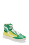 Superdry Women's Vegan Basket Lux Trainers Yellow In Fluro Yellow/ Lime