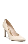 Sam Edelman Hazel Pointed Toe Pump In Eggshell Leather