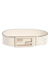 FENDI FF BUCKLE LEATHER BELT,8C0616-AAIW