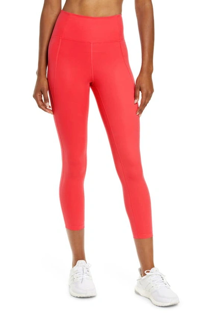 Girlfriend Collective High Waist 7/8 Leggings In Geranium