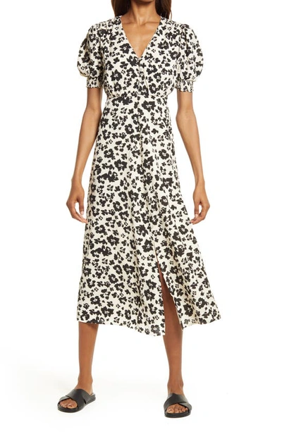 river island leopard midi dress Buy River Island Cream Shirred Bodice Leopard Print Midi Dress from the  Next UK online shop