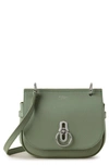 Mulberry Small Amberley Leather Crossbody Bag In Cambridge Green