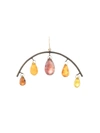 DALILA BARKACHE 14KT YELLOW GOLD MULTI TOURMALINE DROP EARRING