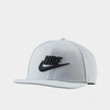 Nike Unisex Pro Futura Snapback Hat In White/black