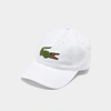 Lacoste Contrast Strap And Oversized Crocodile Hat In White