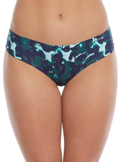 Calvin Klein Printed Invisibles Hipster In Summer,aqua Luster