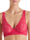 Hanro Luxury Moments Lace Unlined Underwire Bra In Geranium