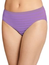 Jockey Matte & Shine Seamfree Hi Cut Brief In Purple Amethyst