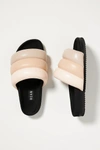 Roam Puffy Slide Sandals In Beige