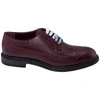 BURBERRY MENS LEATHER BROGUES WITH PAINTED LACES IN EBONY RED