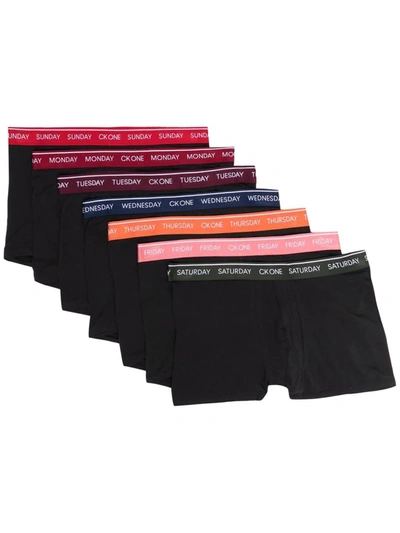 Calvin Klein Underwear 7-piece Boxer Set In 黑色