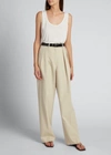 The Row Thomaston Scoop-neck Jersey Tank In White