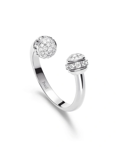 Piaget Possession 18k White Gold Open Diamond Ring In Diamond White Gold