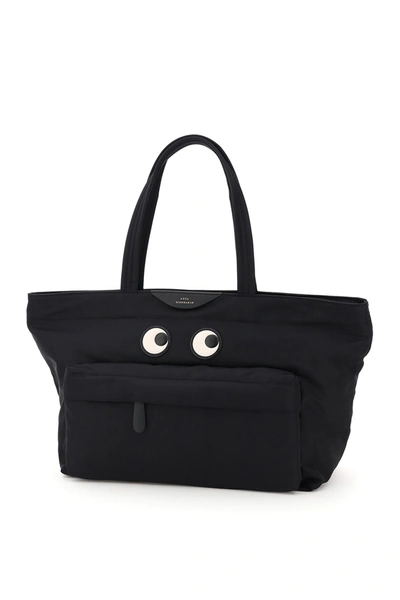 Anya Hindmarch Econyl Tote Bag Eyes In Black