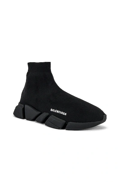 Balenciaga High-top Sneakers With Sock-like Silhouette And Chunky Sole In Black