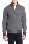 Patagonia Woolyester Fleece Jacket In Forge Grey