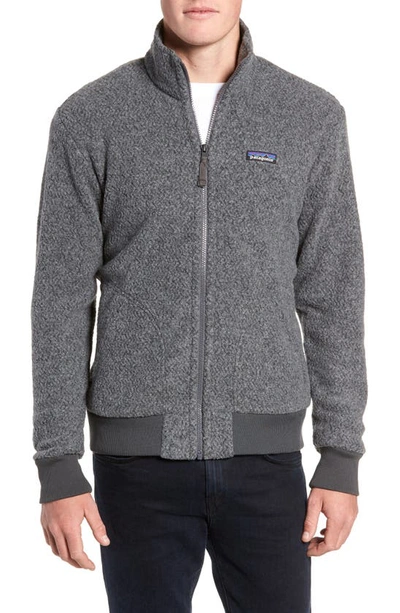 Patagonia Woolyester Fleece Jacket In Forge Grey