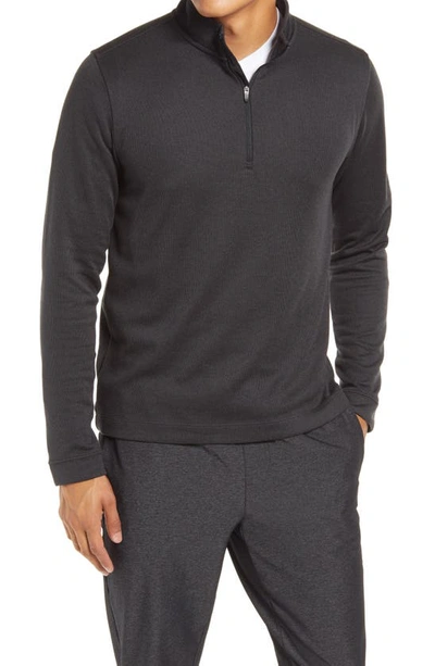 Rhone Quarter Zip Pullover In Black