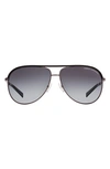 Armani Exchange Polarized Sunglasses, Ax Ax2002p In Gunmetal Black