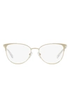 Ax Armani Exchange 52mm Cat Eye Optical Glasses In Gold