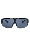 Mita Sobe 136mm Shield Sunglasses In Matte Black/ Smoke Lens Shield
