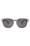 Mita Key West 55mm Square Sunglasses In Matte Cool Grey/ Smoke