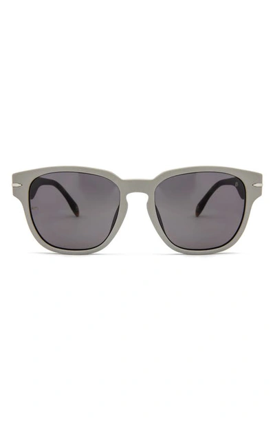 Mita Key West 55mm Square Sunglasses In Matte Cool Grey/ Smoke