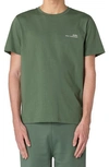 Apc Logo-embellished T-shirt In Kae Gray Green