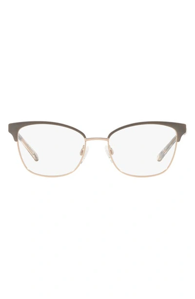 Michael Kors 51mm Cat Eye Optical Glasses In Matte Gunmetal