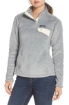 Patagonia Re-tool Snap-t Fleece Pullover In Tailored Grey