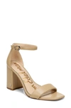 Sam Edelman Daniella Womens Leather Ankle Dress Sandals In Oatmeal