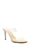 Schutz Ariella Mule In Transparent Egg Shell Vinyl