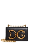 Dolce & Gabbana Logo Leather Crossbody Bag In Black