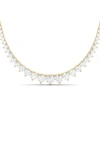 Hautecarat Graduated Lab Created Diamond Necklace In Yellow Gold