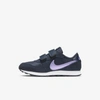 Nike Md Valiant Little Kids' Shoes In Thunder Blue,white,purple Pulse