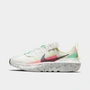 Nike Crater Impact Sneakers In Off White And Neon Tones In Summit White/black/green Glow/sunset