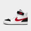 Nike Court Borough Mid 2 Little Kids' Shoes In White/university Red-black