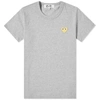 Comme Des Garçons Play Embroidered Heart Logo T-shirt, Size X-large In Gold Tone,grey