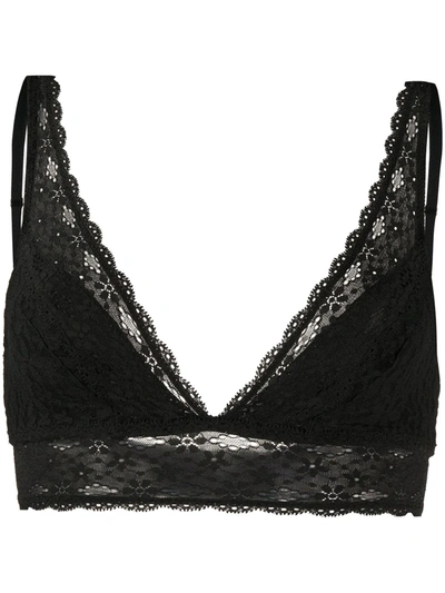 Wacoal Halo Triangle-cupped Stretch-lace Bra In Black