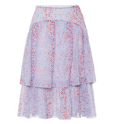See By Chloé Tiered Printed Cotton And Silk-blend Georgette Skirt In Multicolor