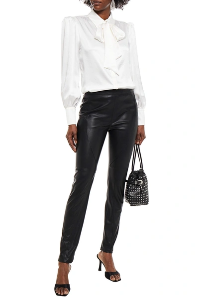 Redemption Faux Leather Slim-leg Trousers In Black